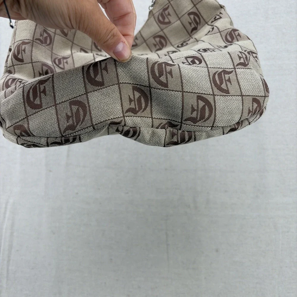 Vintage Y2K Fubu the Collection Canvas Logo Hobo Baguette Bag